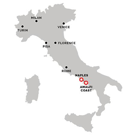 Train from the Amalfi Coast to Naples